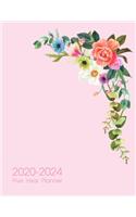 2020-2024 Five Year Planner: Monthly Schedule Organizer Logbook Academic Agenda Business Planner for The Next Five Years, 60 Months Calendar, Appointment Notebook, 8.5" x 11", 2