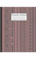 Composition Notebook: Designs Composition Journal Wide Ruled: 110 Pages Book for Kids Teens School Students And Teachers as a gift