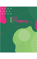 2019 Planner: 12 Months Plan Notebook Daily & Weekly Organizer, Scheduling and Calendar with Events Planning Checklist