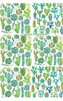 Cactus Notebook: Cactus Journal,120 Blank Lined Page, 6x9 Inches, Watercolor Cactus Flower Design (Volume 3)