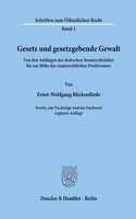 Gesetz Und Gesetzgebende Gewalt