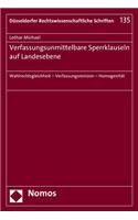 Verfassungsunmittelbare Sperrklauseln Auf Landesebene