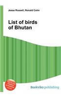 List of Birds of Bhutan