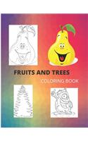 FRUITS AND TREES coloring book