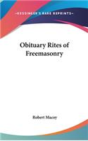 Obituary Rites of Freemasonry