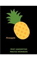 Pineapple Print Handwriting Practice Workbook: Writing Paper Notebook for Kindergartners & 1st Graders