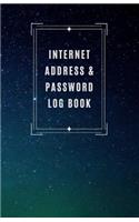 Internet Address & Password Log Book: Password Organizer with Beautiful Stars and Tabs Inside Notebook Journal Keeper