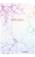 Dream Journal: Modern Rainbow Marble Dream Diary, Gift for Girls (7x10 - 100 pages)