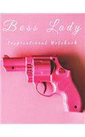 Inspirational Notebook: Boss Lady, Motivational Journal with Cute Cover for Women and Girls, Beautiful Lined Composition Notebook with Quote(8.5 x 11 inches, 110 Pages, Col