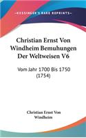 Christian Ernst Von Windheim Bemuhungen Der Weltweisen V6