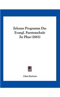 Zehntes Programm Des Evangl. Furstenschule Zu Pless (1883)