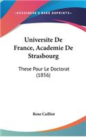 Universite de France, Academie de Strasbourg