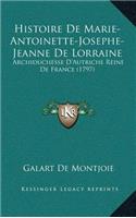 Histoire De Marie-Antoinette-Josephe-Jeanne De Lorraine