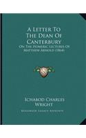 Letter To The Dean Of Canterbury