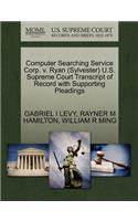 Computer Searching Service Corp. V. Ryan (Sylvester) U.S. Supreme Court Transcript of Record with Supporting Pleadings