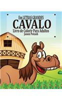Cavalo Livro de Colorir Para Adultos ( Em Letras Grandes )
