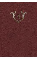 Monogram "4" Any Day Planner Notebook: (30 Monogram Red 150 Planner)