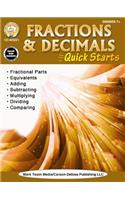 Fractions & Decimals Quick Starts, Grades 4 - 9