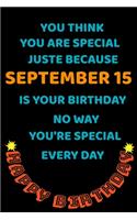 happy birthday September born: blank Lined Journal - diary record logbook- birthday gifts