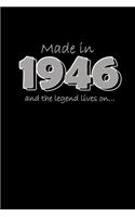 Made in 1946 and the legend lives on: Food Journal - Track your Meals - Eat clean and fit - Breakfast Lunch Diner Snacks - Time Items Serving Cals Sugar Protein Fiber Carbs Fat - 110 pag