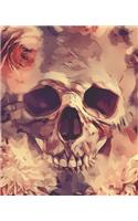 Skull Composition Notebook: Primary Ruled Notebook Lined School Journal - 110 Pages - 7.5 x 9.25" - Children Kids Girls Boys Teens Women Wide Ruled School Composition Books
