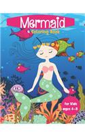 Mermaid Coloring Book For Kids Ages 4-8
