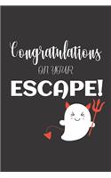 Funny Farewell Journal Goodbye Gifts For Coworkers - Congratulations On Your Escape