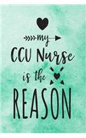 My CCU Nurse Is The Reason: Blank Lined Notebook Journal