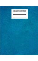 Blue Notebook Journal, Diary and Sketch Book with Blank Pages (8.5 x 11) (Texture Notebook)