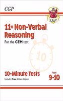 11+ CEM 10-Minute Tests: Non-Verbal Reasoning - Ages 9-10 (with Online Edition)