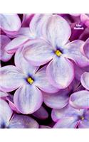 Lilac Notebook: Wide-Ruled, Notebook, 110 Pages, Full Size (8.5 X 11 Inches), Large, Glossy Cover, Design on Front and Back