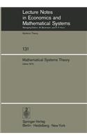 Mathematical Systems Theory