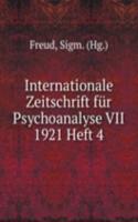 Internationale Zeitschrift fur Psychoanalyse VII 1921 Heft 4
