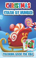 Christmas color by number coloring book for kids