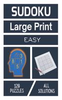 Large Print sudoku - Easy: 120 Easy Sudokus for Adults with Solutions - Gift Idea for grandparents, Seniors, Beginners, teenagers and Others(4 Large Print Easy Sudoku Puzzle Book for Adults and Seniors)