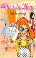 Fille à la mode livre de coloriage