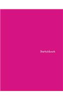 Sketchbook: Large Hot Pink Drawing Book