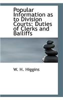 Popular Information as to Division Courts