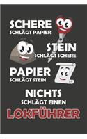 Schere Schlägt Papier - Stein schlägt Schere - Papier schlägt Stein - Nichts schlägt einen Lokführer