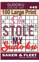 Sudoku Level One Easy #45: 100 Large Print Puzzles - Mind Twisters for Novices and Beginners Fun and Relaxation