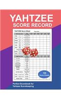 Yahtzee Score Record: Yahtzee Game Record Score Keeper Book, Yahtzee Score Sheet, Yahtzee score Card, Game Record Score Keeper Book, Score Card