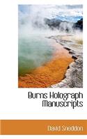 Burns Holograph Manuscripts