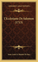 L'Ecclesiaste De Salomon (1713)