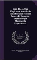 Diss. Theol. Qua Illegitimae Vocationis Ministrorum Ecclesiae Genera Et Repagula, Legitimaeque Munimenta Proponuntur