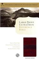 Large Print Ultrathin Reference Bible-HCSB: Holman Christian Standard Bible, Mahogany Brown, Simulated Leather, UltraThin Reference