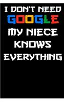 I don't need google my niece knows everything Notebook Birthday Gift