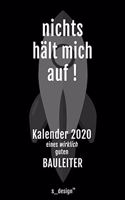 Kalender 2020 für Bauleiter