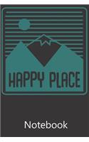 Happy Place: Blank Lined Notebook, Composition Book for School Planner Diary Writing Notes, Taking Notes, Recipes, Sketching, Writing, Organizing, Birthday Gifts