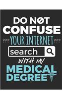 Do Not Confuse Your Internet Search With My Medical Degree: Doctor 2020 Weekly Planner (Jan 2020 to Dec 2020), Paperback 8.5 x 11, Calendar Schedule Organizer