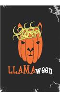 Llamaween: Blank Lined Journal Notebook for Llama Lovers Halloween Alpaca gift